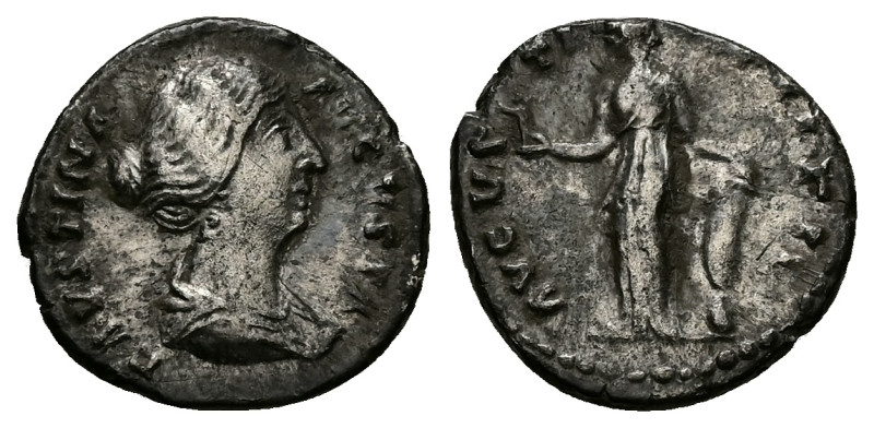 Faustina II, AD 147-175. AR, Denarius. 3.60 g. 17.43 mm. Rome.