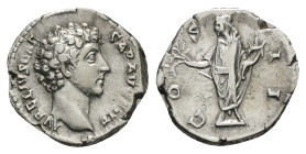 Marcus Aurelius as Caesar, AD 139-161. AR, Denarius. 3.46 g. 17.83 mm. Rome.