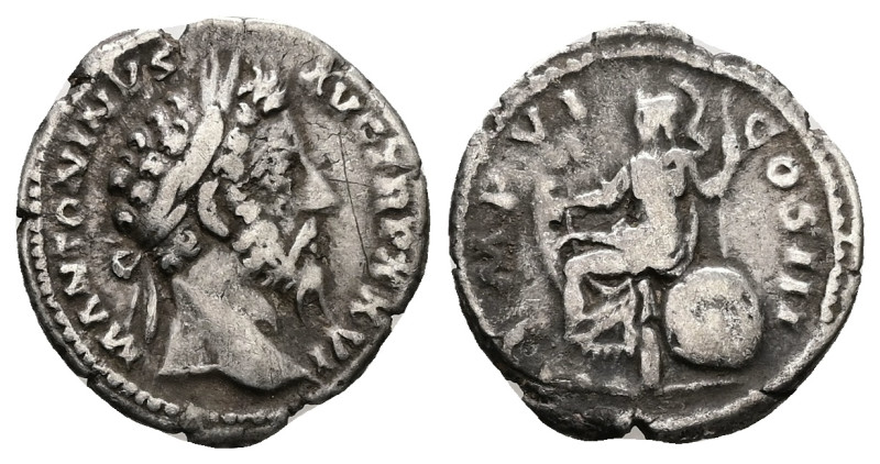 Marcus Aurelius, AD 161-180. AR, Denarius. 3.27 g. 19.01 mm. Rome.