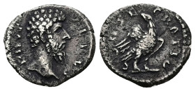Divus Lucius Verus, Died AD 169. AR, Denarius. 3.18 g. 18.72 mm. Rome.