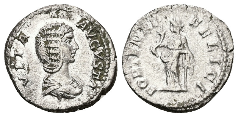 Julia Domna, AD 193-217. AR, Denarius. 3.20 g. 20.04 mm. Rome.