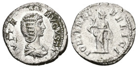 Julia Domna, AD 193-217. AR, Denarius. 3.20 g. 20.04 mm. Rome.