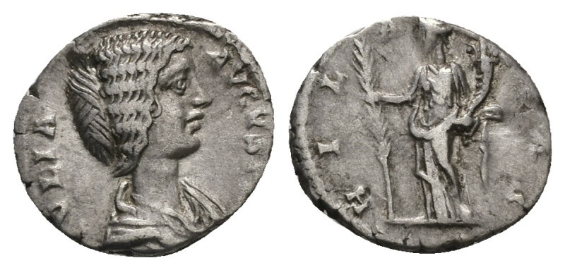 Julia Domna, AD 193-217. AR, Denarius. 3.21 g. 17.89 mm. Rome.