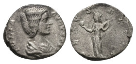 Julia Domna, AD 193-217. AR, Denarius. 2.30 g. 17.20 mm. Rome.