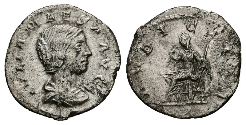 Julia Maesa, AD 218-224/5. AR, Denarius. 1.84 g. 19.36 mm. Rome.