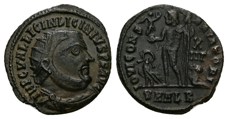 Licinius I, 308-324 AD. AE, Follis. 3.79 g. 19.81 mm. Alexandria.