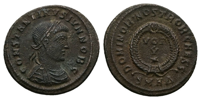 Constantine II as Caesar, AD316-337. AE, Follis. 3.07 g. 19.35 mm. Heraclea.