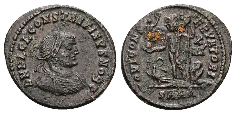 Constantine II as Caesar, 316-337 AD. AE, Follis. 2.56 g. 20.87 mm. Heraclea.