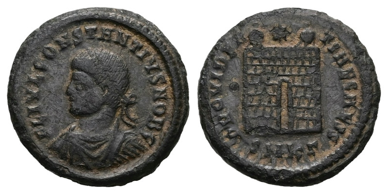 Constantius II Caesar, 324-337 AD. AE, Follis. 3.20 g. 18.24 mm. Kyzikos.