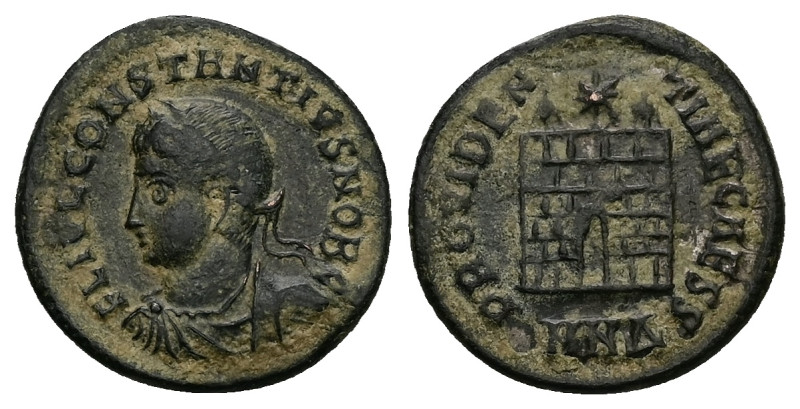 Constantius II as Caesar, 324-337 AD. AE, Follis. 2.80 g. 18.34 mm. Nicomedia.