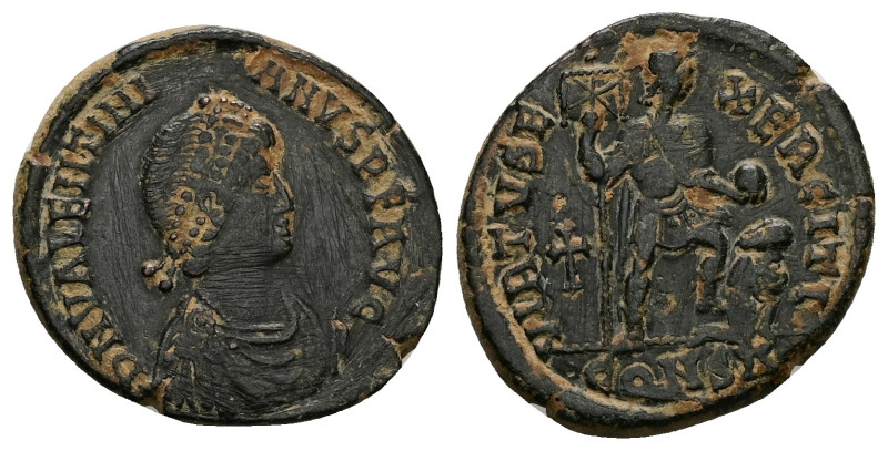 Valentinian II, 375-392 AD. AE. 5.60 g. 24.20 mm. Constantinople.