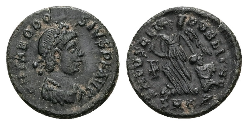 Theodosius I, AD 379-395. AE. 1.16 g. 13.03 mm. Kyzikos.