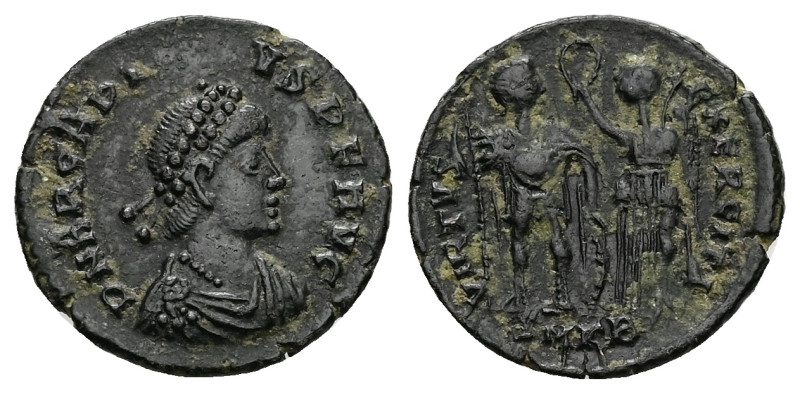 Arcadius, AD 383-408. AE. 2.36 g. 19.09 mm. Kyzikos.