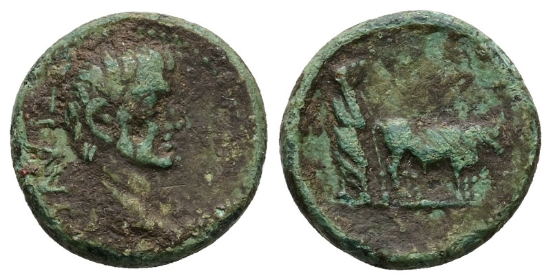 Macedon, Philippi. Augustus, 27 BC-AD 14. AE. 4.99 g. 18.36 mm.