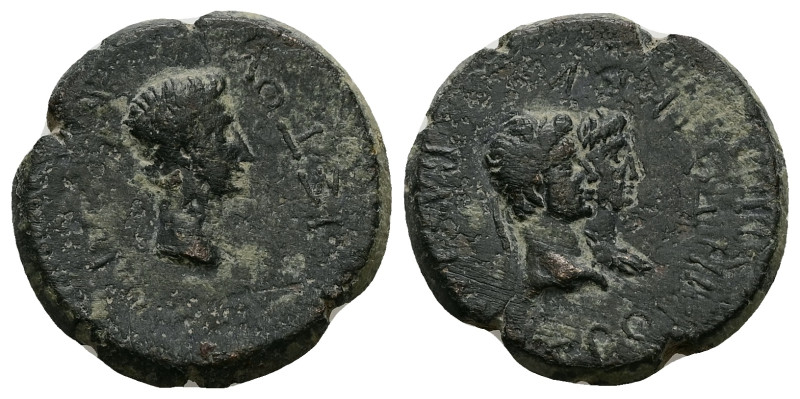 Kings of Thrace. Rhoemetalkes I and Pythodoris, with Augustus, circa 11 BC-AD 12...