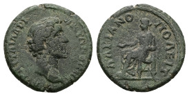Thrace, Hadrianopolis. Antoninus Pius, AD 138-161. AE. 4.18 g. 18.27 mm.