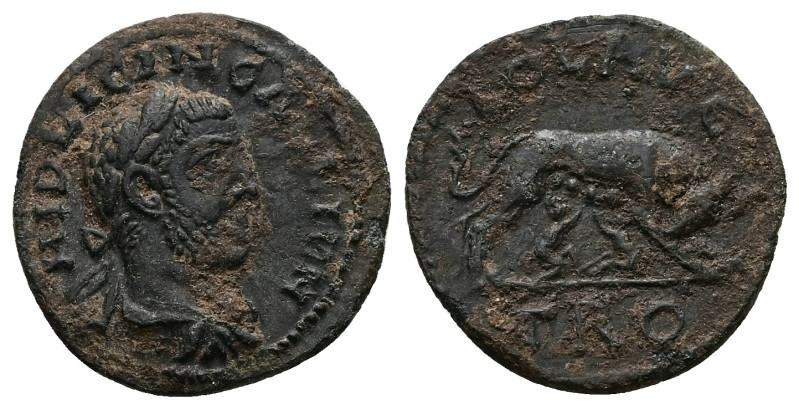 Troas, Alexandria. Gallienus, AD 253-268. AE, As. 4.21 g. 21.90 mm.