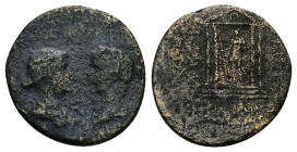 Mysia, Pergamum (?). Tiberius and Livia, c. AD 30. AE. 4.49 g. 20.03 mm.