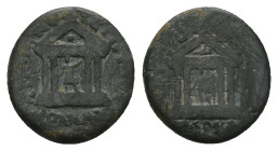 Mysia, Pergamum. Divus Trajan, Died AD 117. Pollion, strategos. AE. 3.31 g. 17.28 mm.