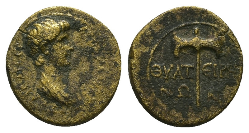 Lydia, Thyateira. Nero, AD 54-68. AE. 2.93 g. 18.58 mm.