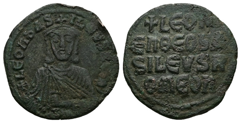 Leo VI the Wise, AD 886-912. AE, Follis. 7.46 g. 26.49 mm. Constantinople.