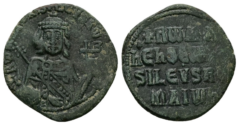 Constantine VII Porphyrogenitus and Romanus I, AD 913-959. AE, Follis. 7.05 g. 2...