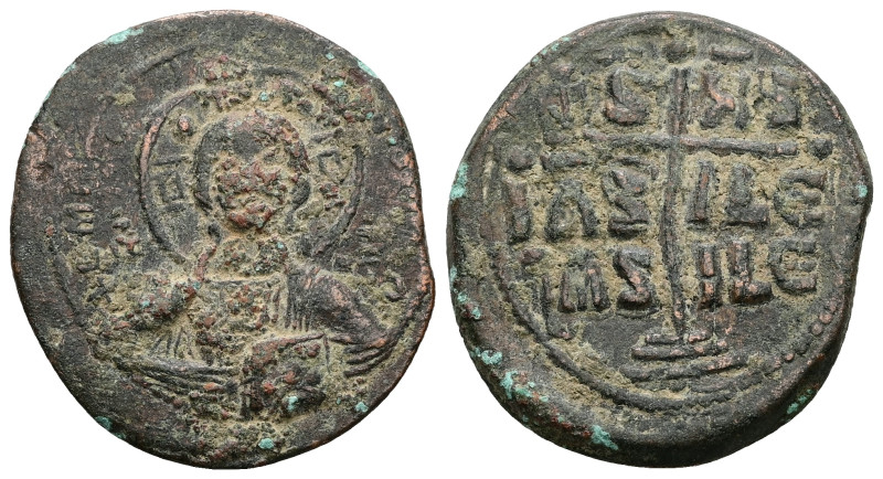 Anonymous Follis, Class B. Romanus III, AD 1028-1034. AE, Follis. 14.32 g. 33.20...