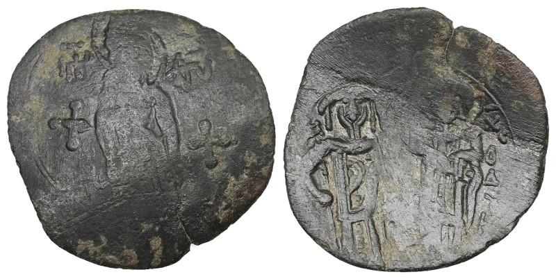 Andronicus I Comnenus (?), AD 1183-1185. AE, Trachy. 3.63 g. 28.34 mm. Constanti...