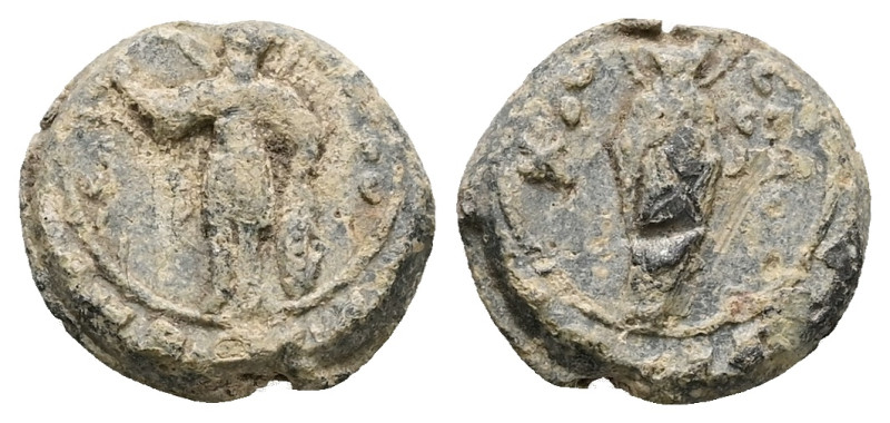 PB Byzantine lead seal. 4.14 g. 15.95 mm.