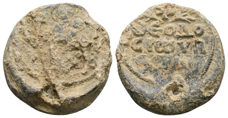 PB Byzantine lead seal. 22.93 g. 28.51 mm.