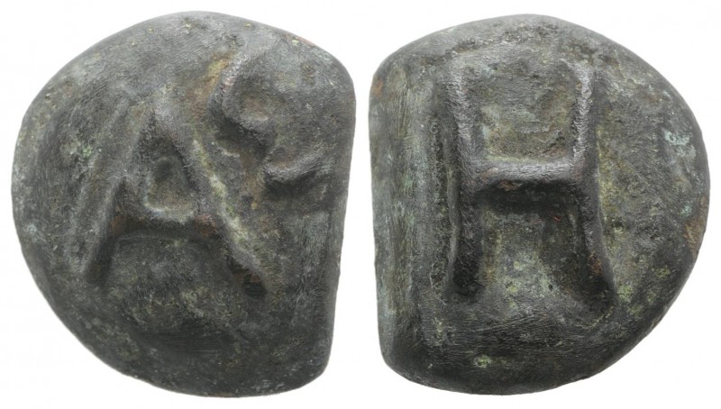 North-Eastern Italy, Hatria, c. 275-225 BC. Cast Æ Semuncia (27mm, 24.90g, 12h)....