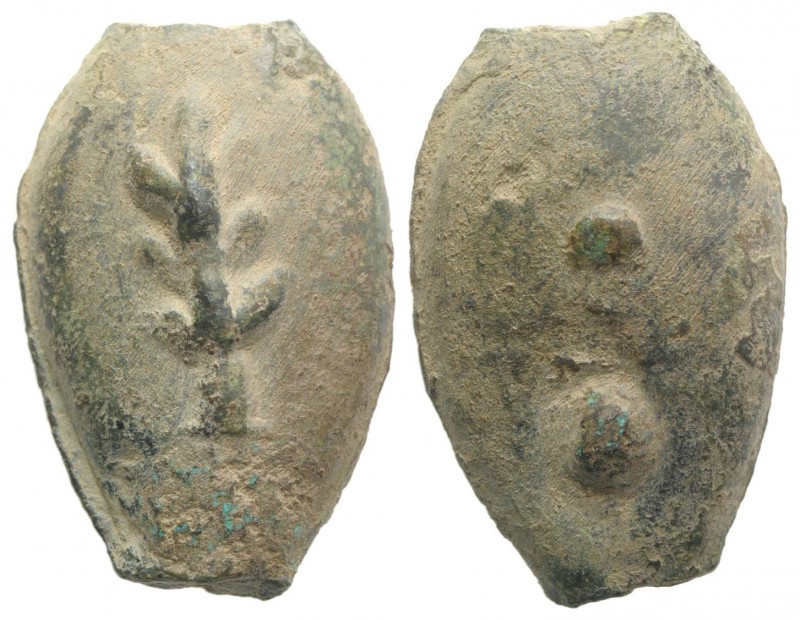 Etruria or Umbria, Uncertain, 3rd century BC. Cast Æ Sextans (33mm, 29.39g). Clu...