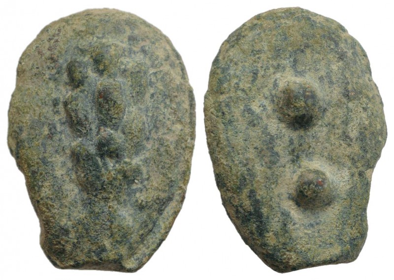 Etruria or Umbria, Uncertain, 3rd century BC. Cast Æ Sextans (30mm, 20.71g). Clu...