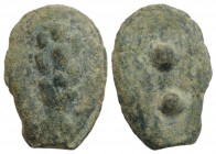 Etruria or Umbria, Uncertain, 3rd century BC. Cast Æ Sextans (30mm, 20.71g). Club. R/ Two pellets. Vecchi, ICC 199; HNItaly 54. Green patina, VF