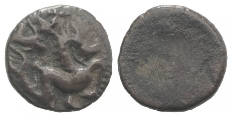 Etruria, Luca(?), 3rd century BC. AR 5 Units (14mm, 2.13g). Hippocamp r.; above,...