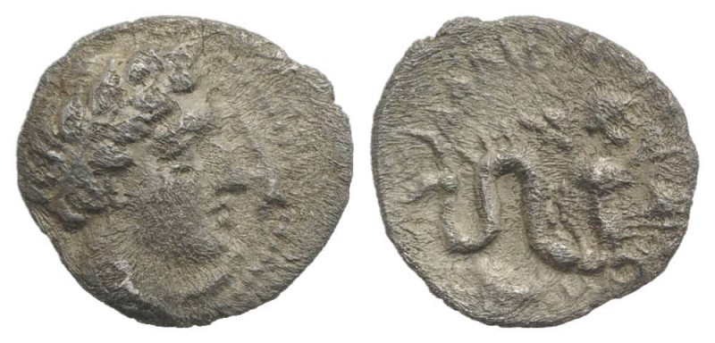Campania, Allifae, c. 325-275 BC. AR Obol (9.5mm, 0.59g, 1h). Laureate head of A...