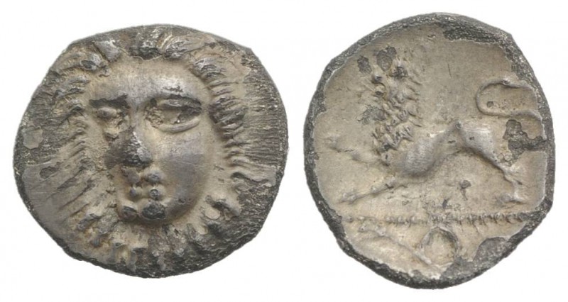 Southern Campania, Phistelia, c. 325-275 BC. AR Obol (10mm, 0.62g, 9h). Female h...