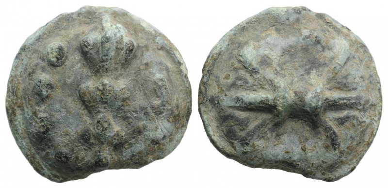 Northern Apulia, Luceria, c. 217-212 BC. Cast Æ Quatrunx (30mm, 34.93g). Thunder...