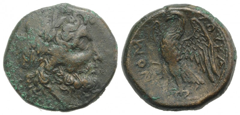 Southern Lucania, The Lucani, c. 209-207 BC. Æ Unit (21mm, 8.27g, 6h). Laureate ...