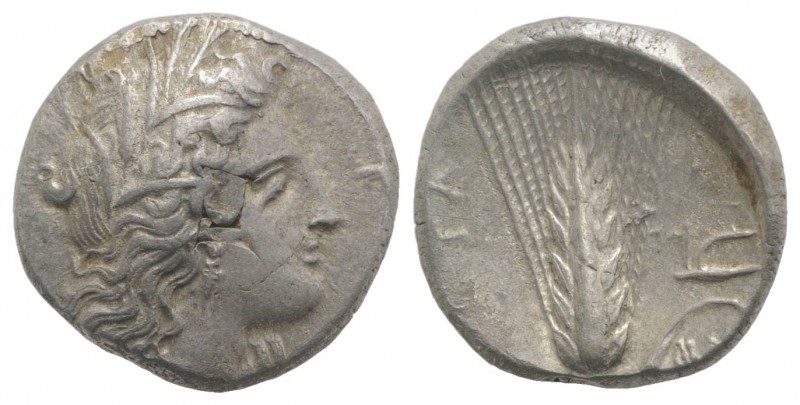 Southern Lucania, Metapontion, c. 325-275 BC. AR Stater (20mm, 7.94g, 11h). Head...