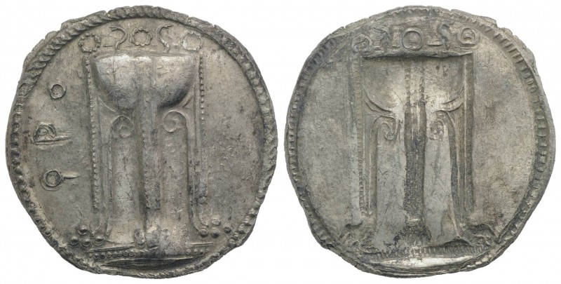 Bruttium, Kroton, c. 530-500 BC. AR Stater (29mm, 7.73g, 12h). Tripod, legs term...