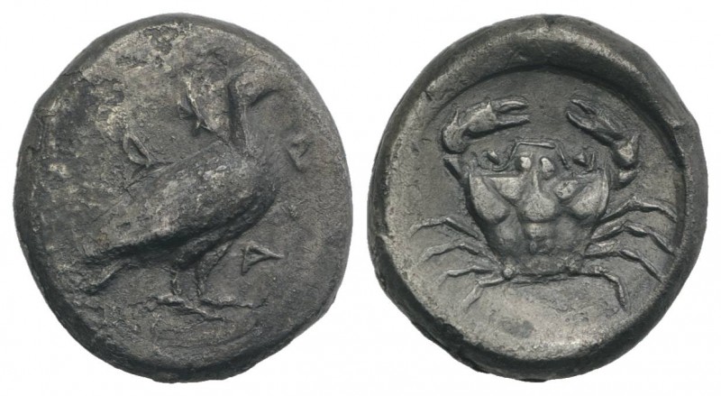 Sicily, Akragas, c. 480/478-470 BC. AR Didrachm (20mm, 8.39g, 12h). Sea eagle st...