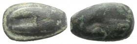 Sicily, Akragas, c. 450-440 BC. Æ Cast Onkia (17.5mm, 4.86g, 6h). Eagle's head l. R/ Crab claw l. CNS I, 8; SNG ANS 1020; HGC 2, 130. VF
