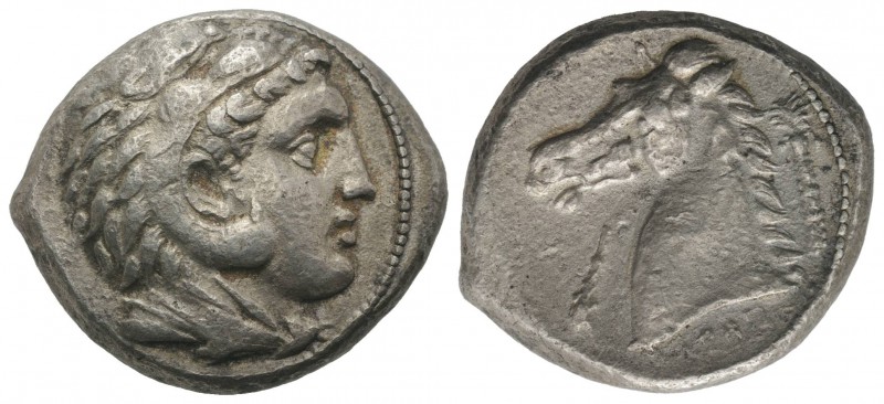 Sicily, Entella. Punic domain, c. 300-289 BC. AR Tetradrachm (25mm, 17.40g, 6h)....