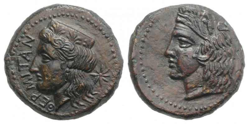 Sicily, Himera as Thermai Himerensis, c. 367-350 BC. Æ Hemilitron (21mm, 7.63g, ...