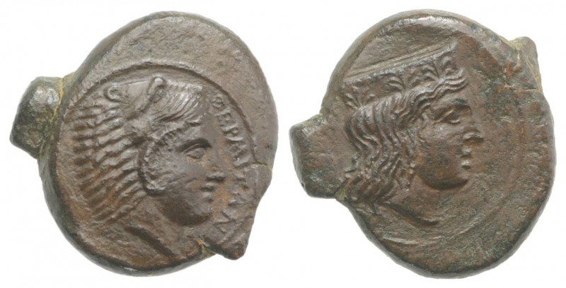 Sicily, Himera as Thermai Himerensis, c. 4th-3rd century BC. Æ (14mm, 3.00g, 6h)...