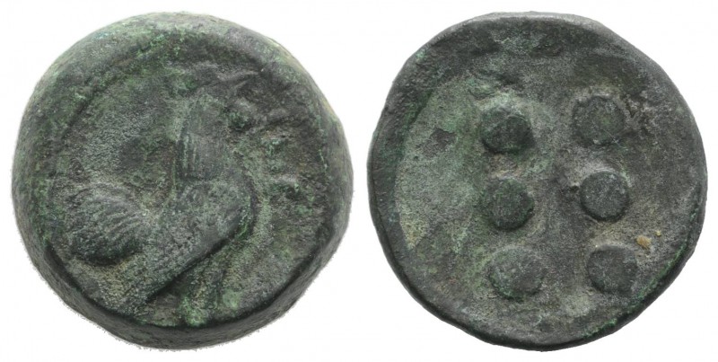 Sicily, Panormos as Ziz, c. 415-405 BC. Æ Hemilitron or Hexonkion (24mm, 15.90g)...