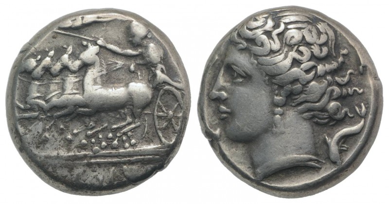 Sicily, Panormos as Ziz, c. 360-340 BC. AR Tetradrachm (23mm, 17.15g, 11h). Char...