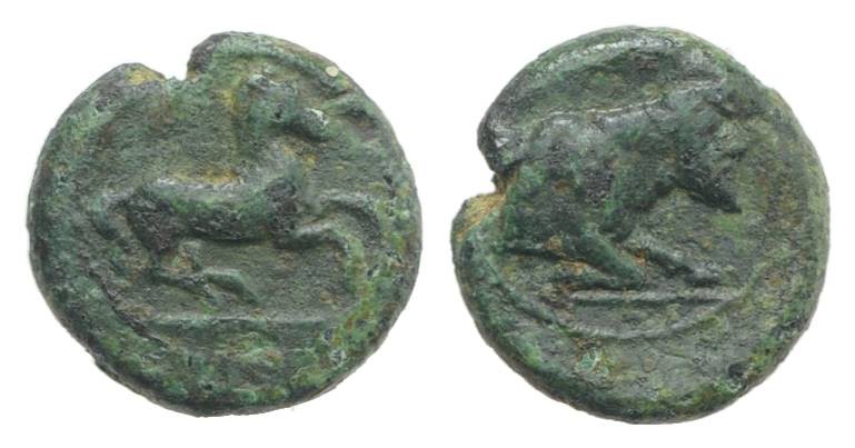 Sicily, Panormos as Ziz, c. 317-280 BC. Æ (10mm, 1.16g, 3h). Imitative issue(?)....