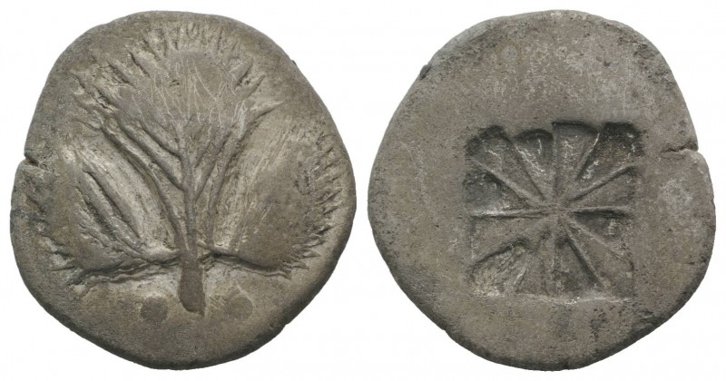 Sicily, Selinos, c. 540-515 BC. AR Didrachm (24mm, 8.77g). Selinon leaf. R/ Incu...